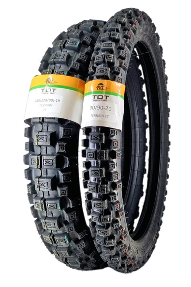 TDT TYRES 120/90-19 (460-19) VE 90/90-21 TT (İÇ LASTİKLİ TİP) XTREMEMAX20, XVR250, NR200 TAKIM ürün görseli 1