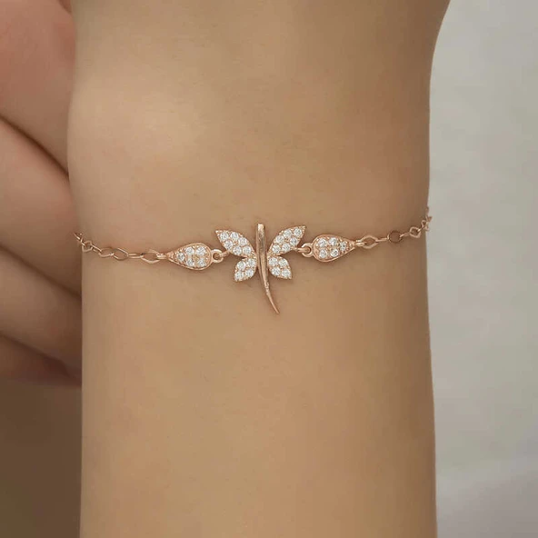 ​Gümüş Rose Yusufçuk Kadın Bileklik - Resim 4