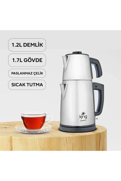 TEALUXE KCM334 ÇELİK ÇAY MAKİNESİ ürün görseli 1