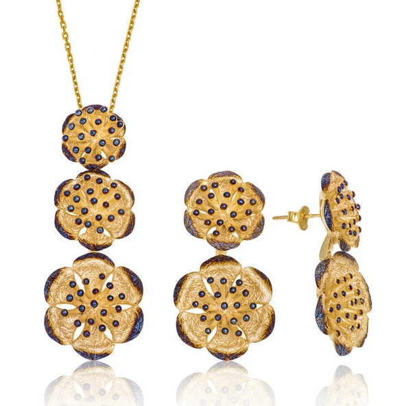 Gümüş Nilüfer Çiçeği Bayan Set ürün görseli 1