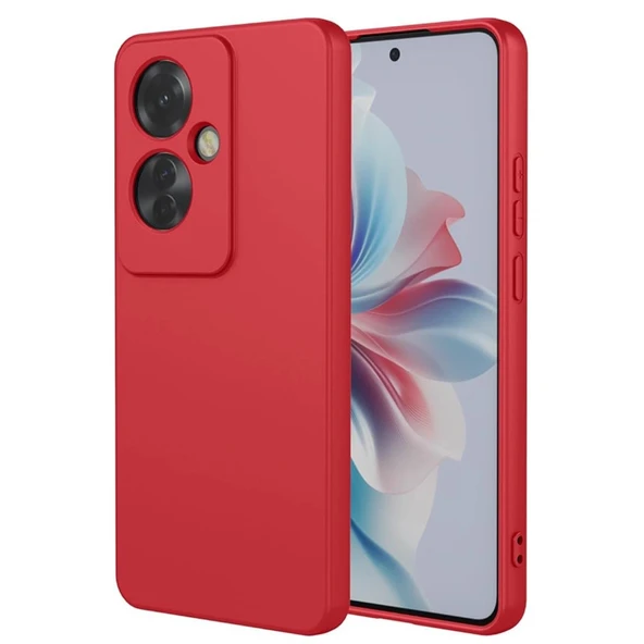 Oppo Reno 11f Kılıf First Silikon - Kırmızı ürün görseli 1