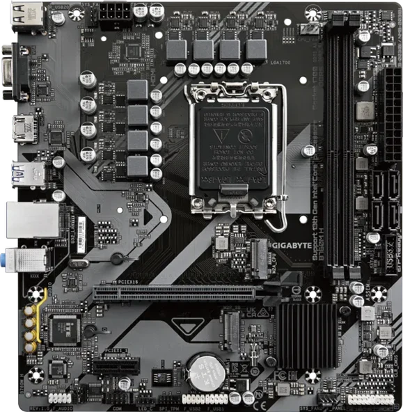 GIGABYTE B760M H DDR5 HDMI VGA MATX 1700P ürün görseli 1