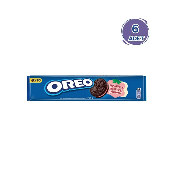 Oreo Bisküvi Çilekli 95gr - 6 Paket ürün görseli 1