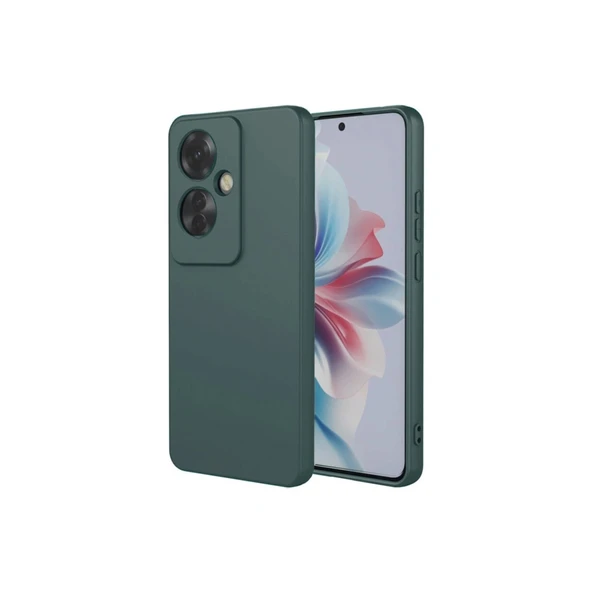 Oppo Reno 11f Kılıf First Silikon - Koyu Yeşil ürün görseli 1