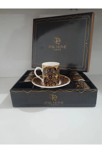 Porselen 6 Lı Lüks Kahve Fincan Takımı Royaleks-PAK-2206 ürün görseli 1