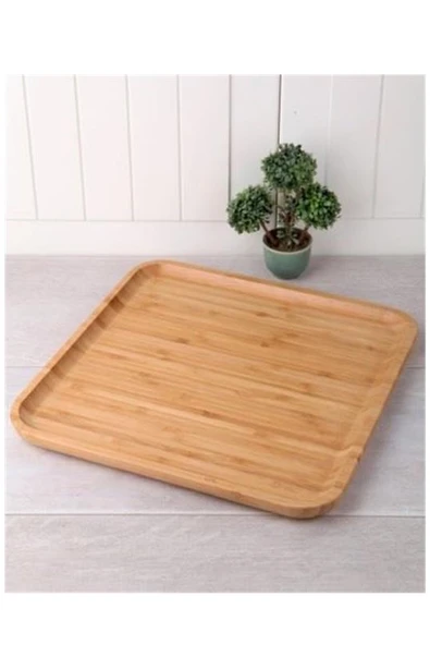 Bambu Kare Sunum Tabağı 30cm Royaleks-KR3030 ürün görseli 1