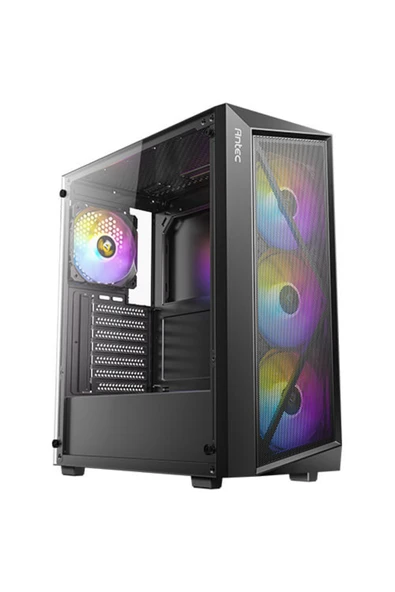 Antec AX67 ARGB 4x120mm Fanlı Mesh ATX Oyuncu Kasası 360mm Destek Siyah ürün görseli 1