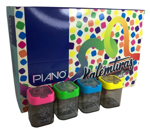 Piano Kalemtıraş Kare Neon (24 Lü Paket) Ckt-278 ürün görseli 1