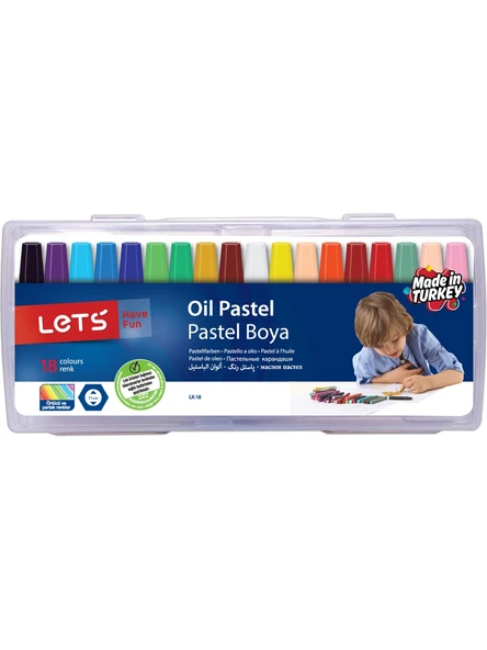 Lets Pastel Boya 18 Renk Plastik Çantalı ürün görseli 1