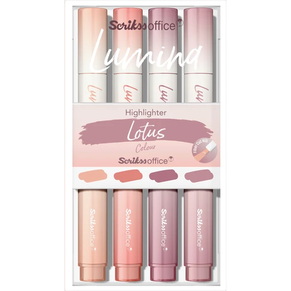 Scrikss Lumina Fosforlu Kalem Lotus 4 Renk Set ürün görseli 1
