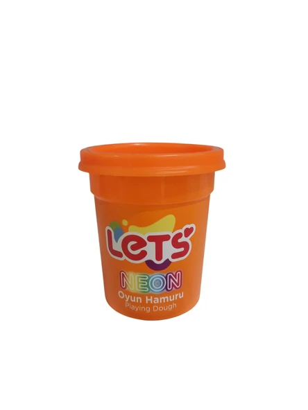 Lets Oyun Hamuru Tek Renk Neon Turuncu 110 Gram ürün görseli 1