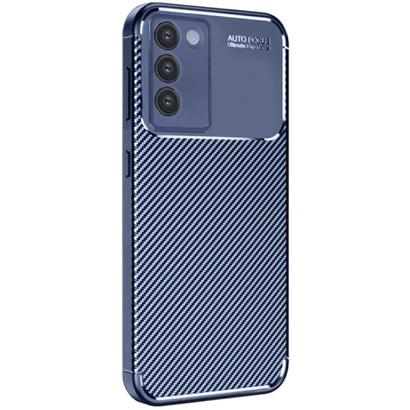 Vivo V30 Lite 4g Kılıf Auto Focus Karbon Kapak - Lacivert ürün görseli 1