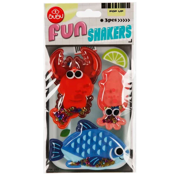 Bu-Bu Stickers Pop Up Shakers Balık 20.5X11 ürün görseli 1