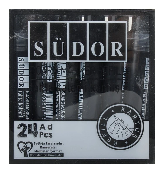 Südor Tahta Kalemi Kartuşu Siyah (24 Lü Paket) ürün görseli 1