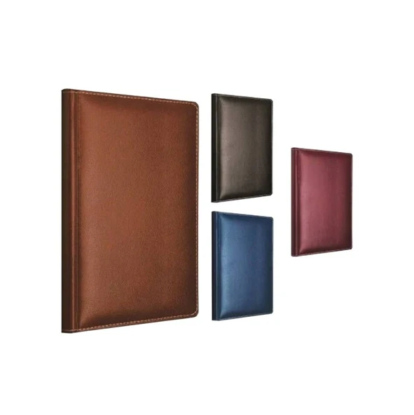 Gıpta Sert Kapak Not Defteri Deri 14X20Cm 160 Yaprak Kare (Karışık Renk 1 Adet) ürün görseli 1