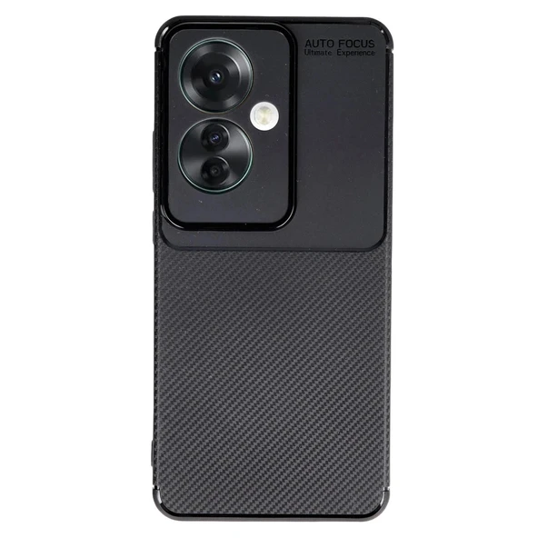 Oppo Reno 11f Kılıf Auto Focus Karbon Kapak - Siyah ürün görseli 1