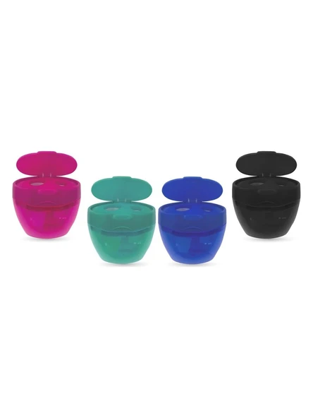 Puti Kalemtıraş Üç Bölmeli Bamya 4 Renk 06369 (12 Li Paket) ürün görseli 1