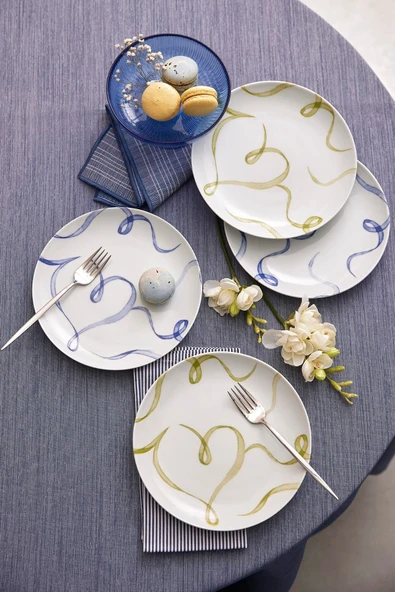 Kütahya Porselen Grazia 4 Parça 21 Cm Pasta Tabağı ürün görseli 1