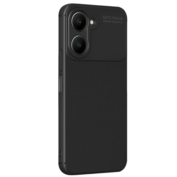 Vivo Y18 Kılıf Auto Focus Karbon Kapak - Siyah ürün görseli 1