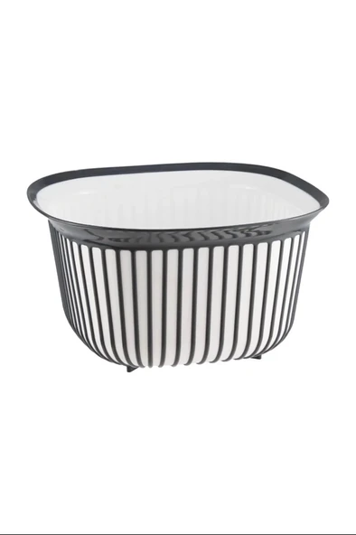 Linea Kare Çizgi Desenli Kase 4 Lt Royaleks-BNM-3712 ürün görseli 1