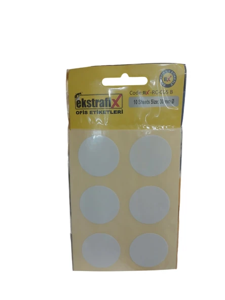 Ekstrafix Ofis Etiketi 20 Mm Beyaz Rc-003 B (10 Lu Paket) ürün görseli 1