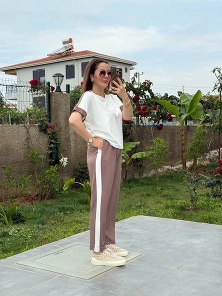 Vexor Kadın Modal Dokulu Kumaş Yanı şeritli Takım ürün görseli 1