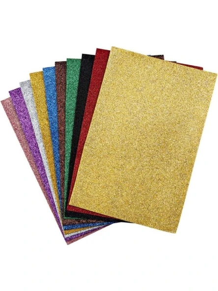 Colorbank Eva A4 Yapışkanlı Simli 10 Renk Ce-004 ürün görseli 1