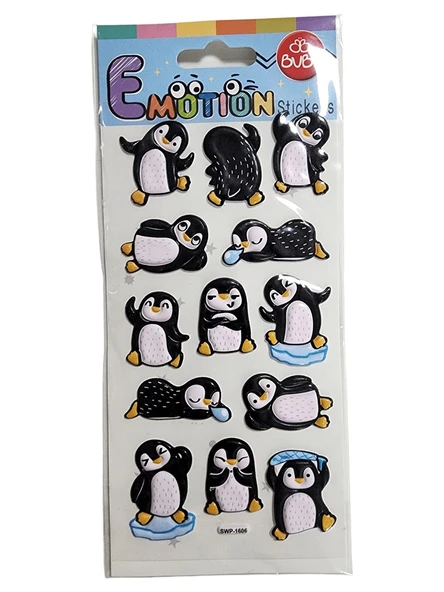 Bu-Bu Stickers Emotıons Penguın 9X21 ürün görseli 1