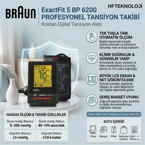 Braun Exactfit 5 Üst Koldan Ölçer Tansiyon Aleti ürün görseli 1