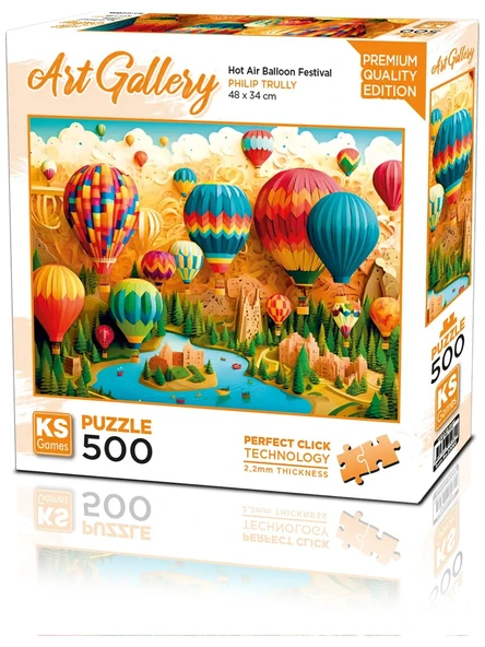 Ks Games Puzzle 500 Parça Hot Air Balloon Festival 20086 ürün görseli 1