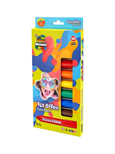 Nova Color Yüz Boyası 10 Renk Set Nc-213 ürün görseli 1