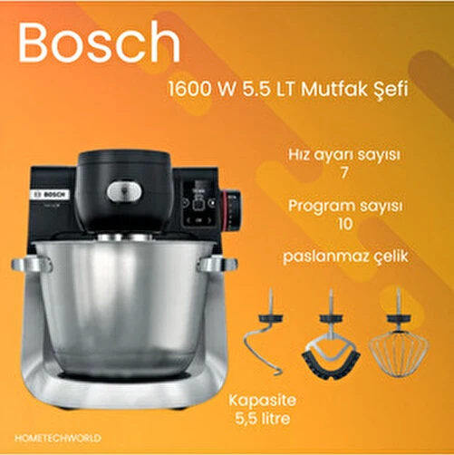 Bosch 1600 W 5.5 Lt Mutfak Şefi-MUMS6ZS00 ürün görseli 1