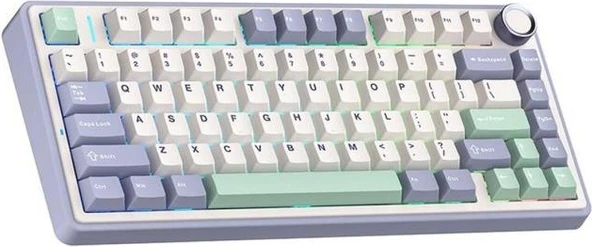 Aula F75 Bej Rgb %75 Tkl Gray Switch Kablolu/kablosuz Mekanik Oyuncu Klavyesi Teşhir ürün görseli 1