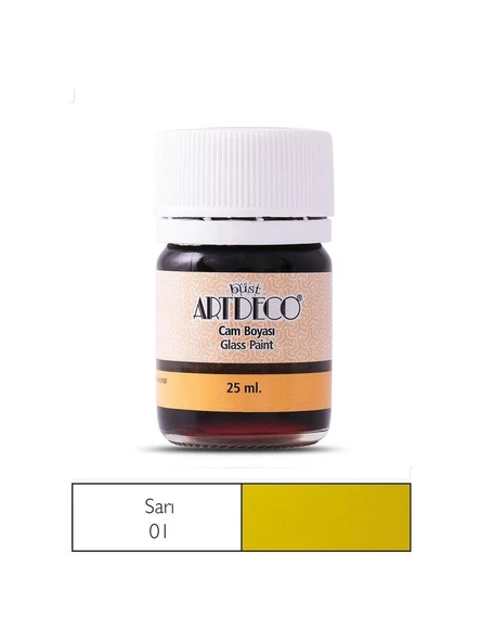 Artdeco Cam Boyası 25 Ml Öğrenci Tipi 01 Sarı ürün görseli 1