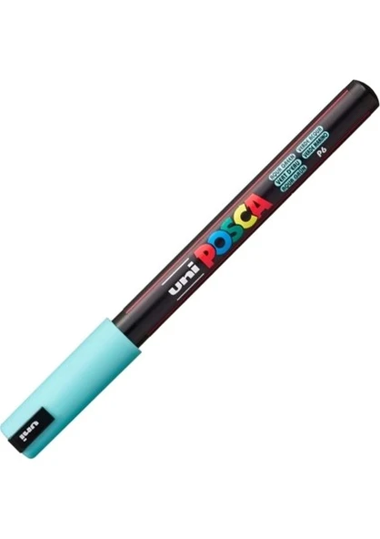 Uni-Ball Posca 0.7 Su Bazlı Boyama Markörü Su Yeşili N (6 Lı Paket) ürün görseli 1
