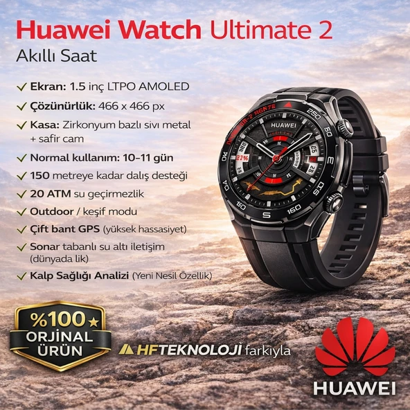 Huaweı Watch Ultimate 2 Akıllı Saat Siyah ürün görseli 1