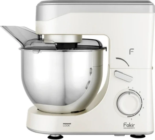 Fakir Arya Krem Mutfak Şefi 1500W 5 Litre 6 Kademeli Paslanmaz Çelik Hazne ve Aparatlar Krem Rengi + Hassas Mutfak Tartısı Hediye ürün görseli 1