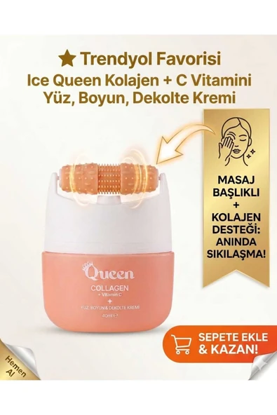 Kolajen + C Vitamini Yüz Boyun Dekolte Kremi Masaj Başlıklı Sıkılaştırıcı 40 ml ürün görseli 1