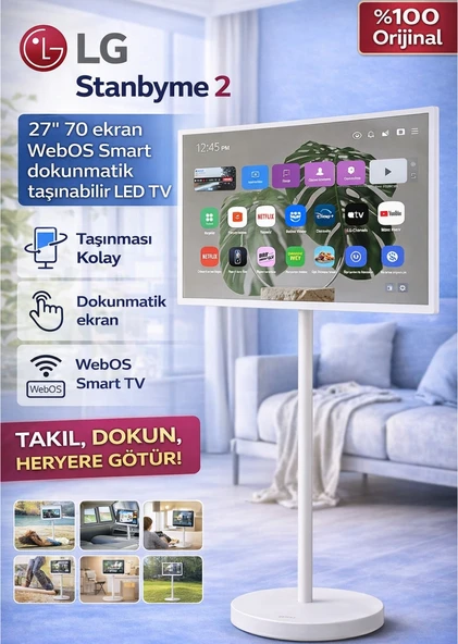 Lg Stanbyme 2  27" 70 Ekran Webos Smart Dokunmatik Taşınabilir LED Tv ürün görseli 1