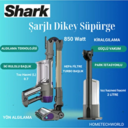 Shark Powerdetect Clean&empty Pet Başlıklı Şarjlı Dikey Süpürge ürün görseli 1
