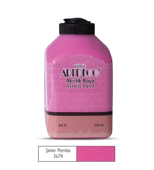 Artdeco Akrilik Boya 500 Ml Şeker Pembe 3678 ürün görseli 1