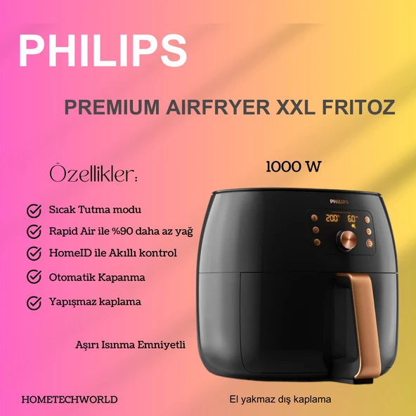 Philips Airfryer Xxl 6 Kişilik 7.3 Lt Yağsız Fritöz - Şık Tasarım - Geniş Hacim ürün görseli 1