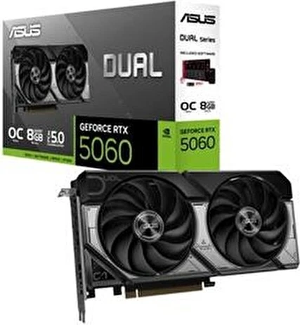 Asus Rtx 5060 Dual Oc Edition DUAL-RTX5060-O8G 128 Bit Gddr7 ürün görseli 1