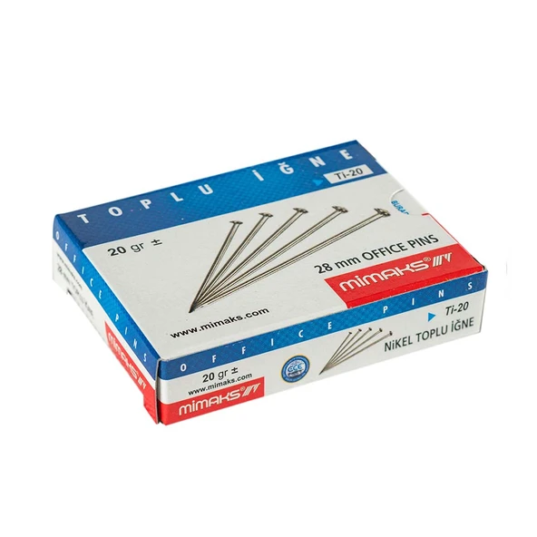 Mimaks Toplu İğne Süper Nikel 20Gr Ti20 (48 Paket) ürün görseli 1