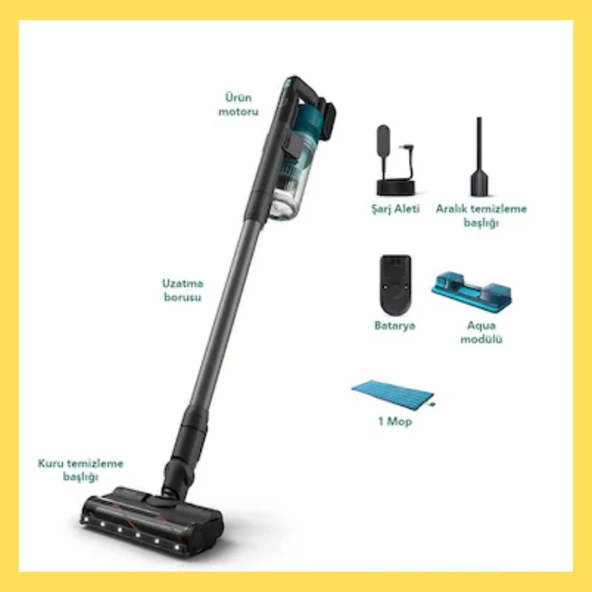 Philips XC6553/01 6000 Serisi Kablosuz Dikey Şarjlı Süpürge+ Mutfak Tartısı HEDİYE ürün görseli 1