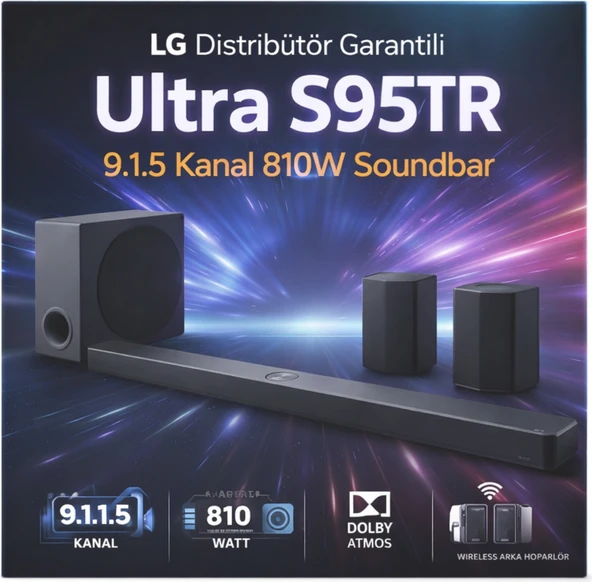 Lg Dturllk 9.1 Kanal 810W Soundbar + Xiaomi Mi Tv Stick Full Hd Android Medya Hediye ürün görseli 1