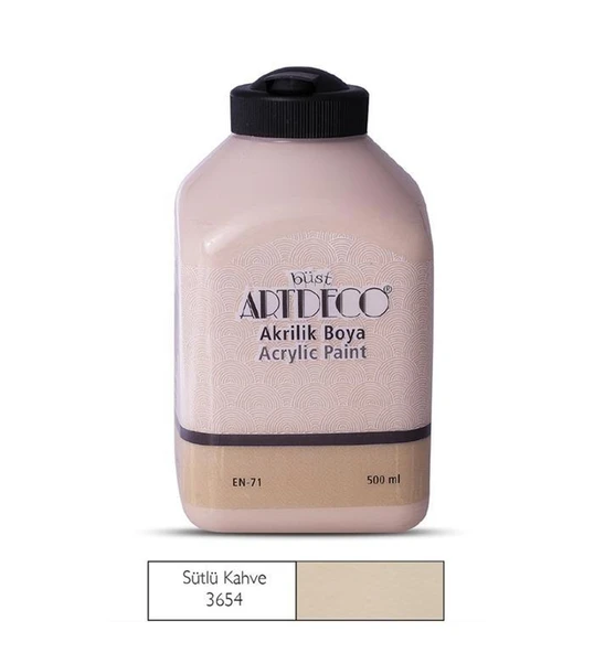 Artdeco Akrilik Boya 500 Ml Sütlü Kahve 3654 ürün görseli 1