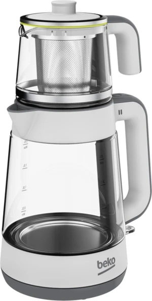 Beko cm 5964 Floral Beyaz 1900 W Cam Demlikli Çay Makinesi ürün görseli 1