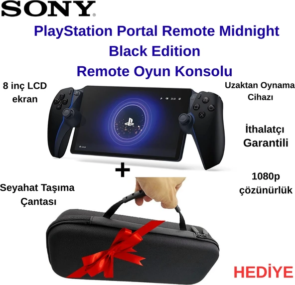 Sony Playstation Portal Remote ,midnight Black Edition+ Ürün Için Seyahat Taşıma  Çantası ürün görseli 1