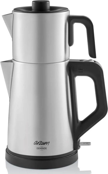 Arzum Gri Deminde Inox Çay Makinesi Gizli Rezistanslı 50 Hz / 60 Hz 500+ L Metal 1-2 L  Çelik C / F ürün görseli 1